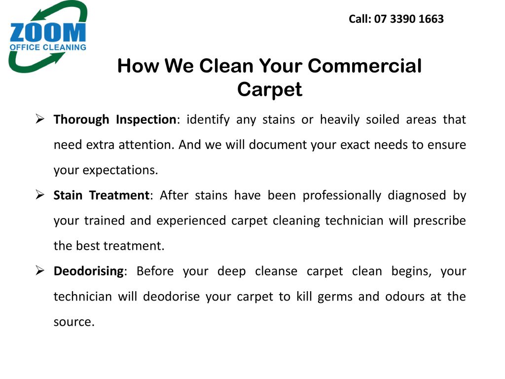 How We Clean Your Commercial Carpet
