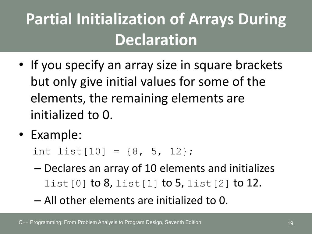 EGR 2261 Unit 9 One-dimensional Arrays - ppt download