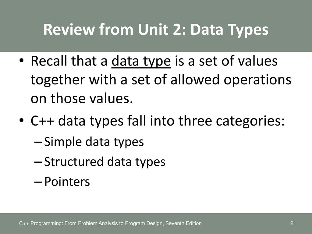 EGR 2261 Unit 9 One-dimensional Arrays - ppt download