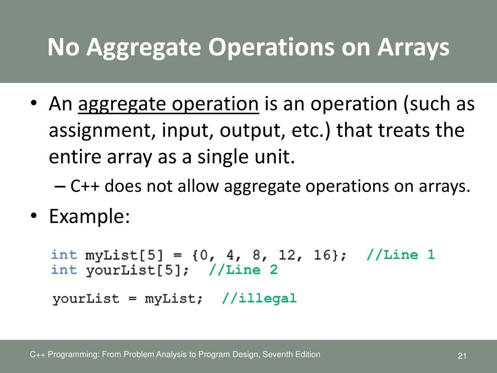 Postgresql Aggregating Arrays into a Single Unique Array - EGR 2261 Unit 9 One-dimensional Arrays - ppt download