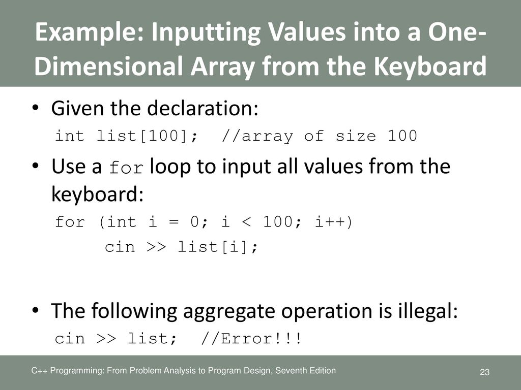 EGR 2261 Unit 9 One-dimensional Arrays - ppt download image.