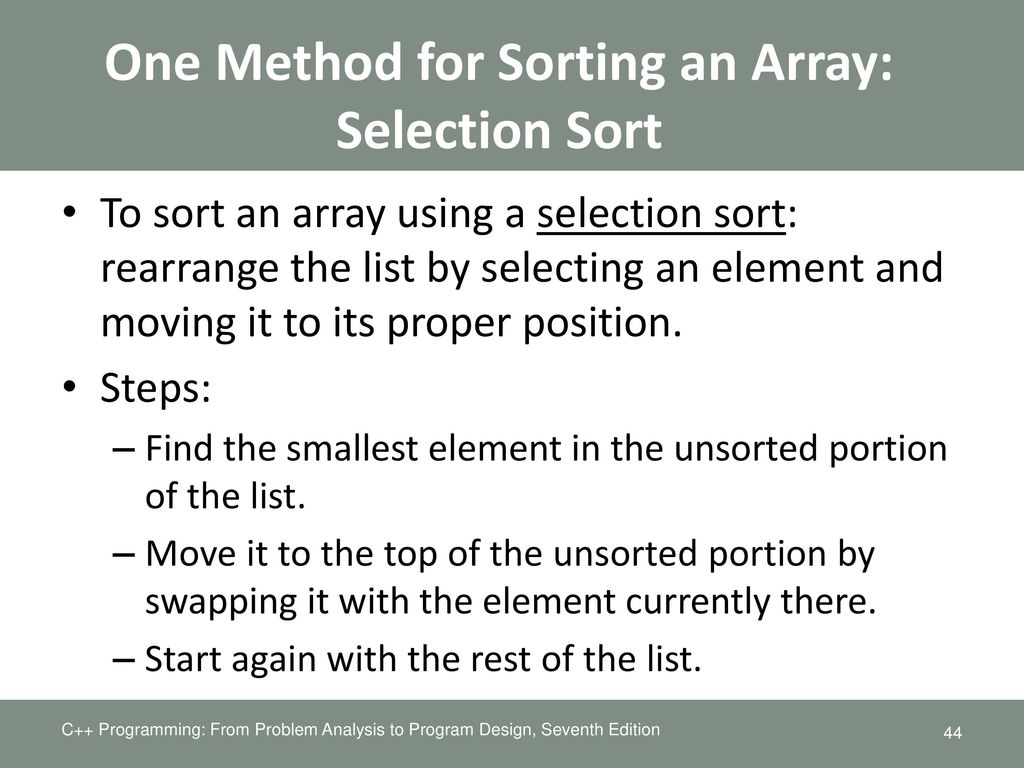 EGR 2261 Unit 9 One-dimensional Arrays - ppt download