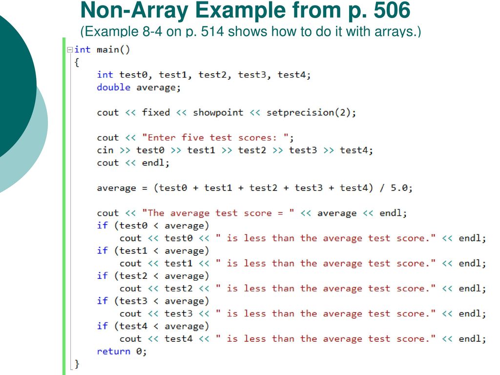 EGR 2261 Unit 9 One-dimensional Arrays - ppt download