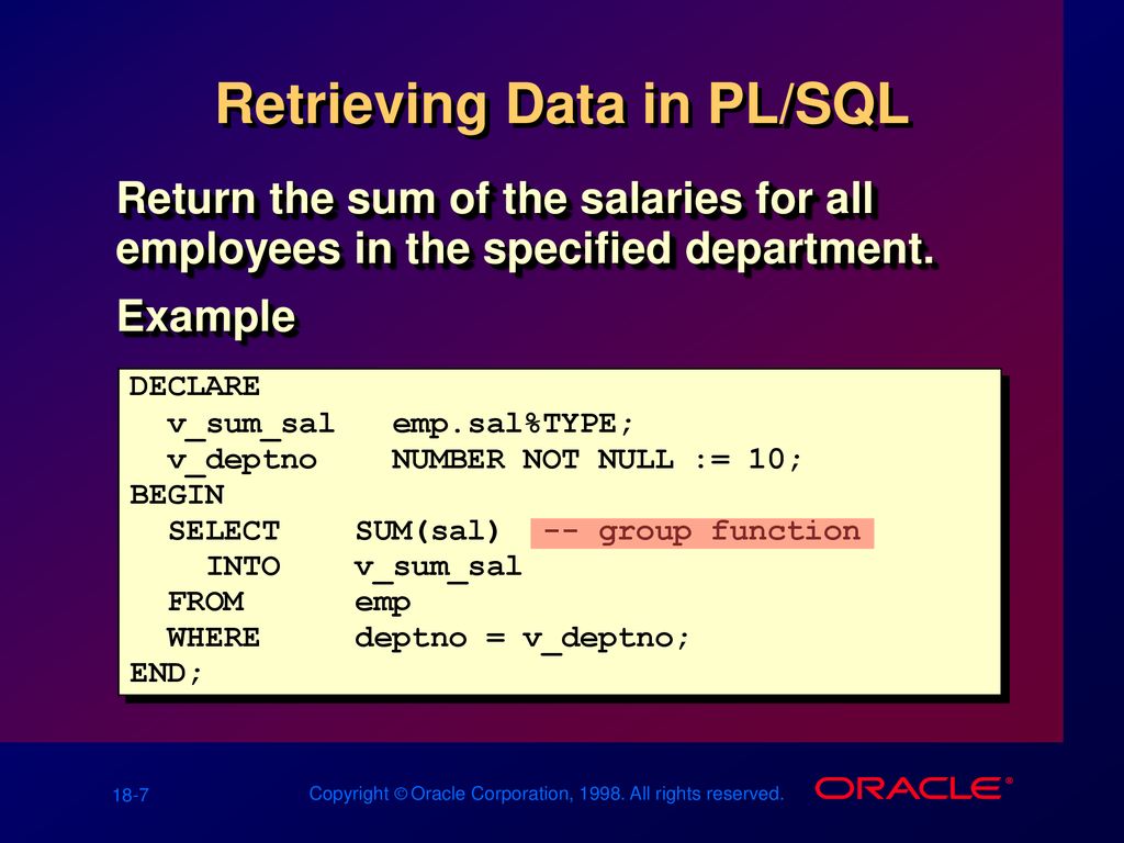 Interacting with the Oracle8 Server - ppt download