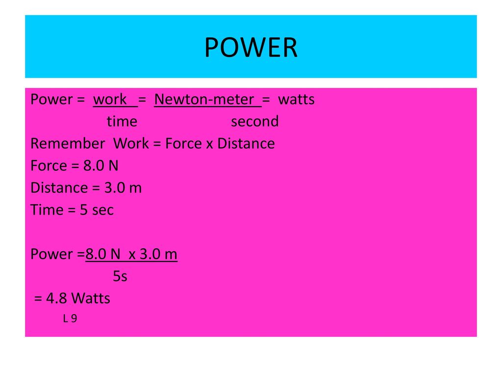 Lesson 9 Power of a Motor. - ppt download