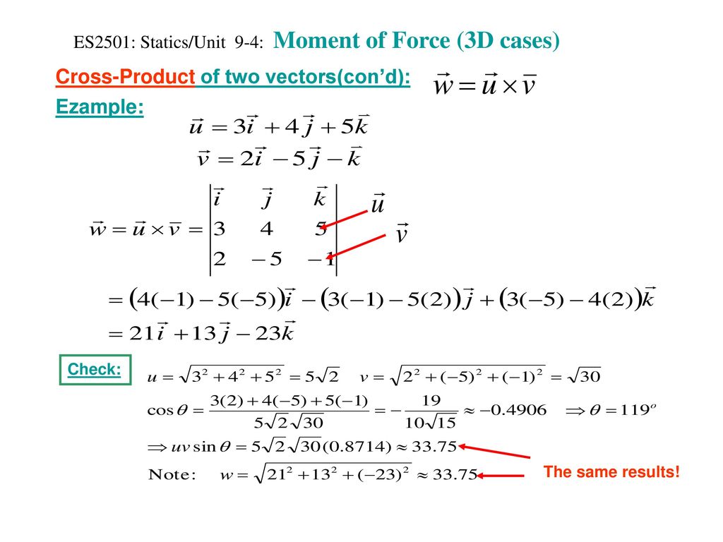 ES2501: Statics/Unit 9-1: Moment of Force (3D cases) - ppt download