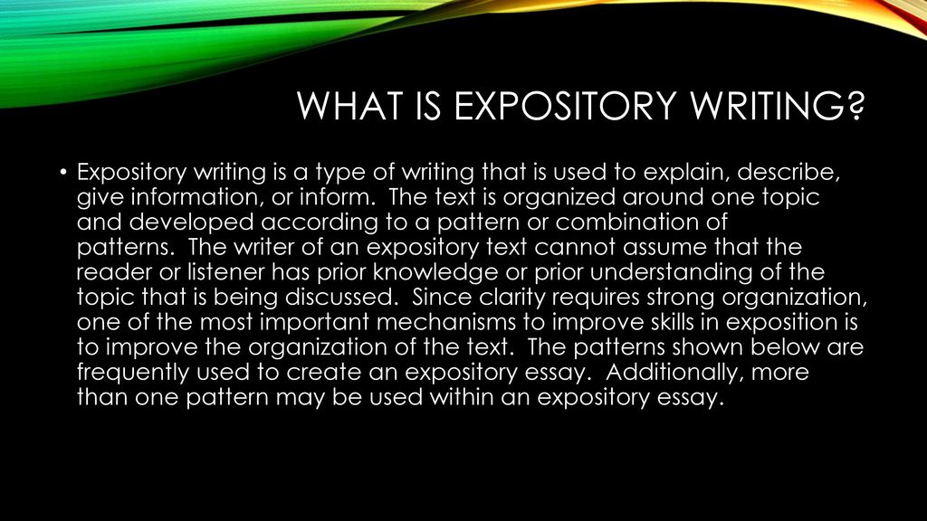 What is Expository Writing? Examples Patterns of Expository ...