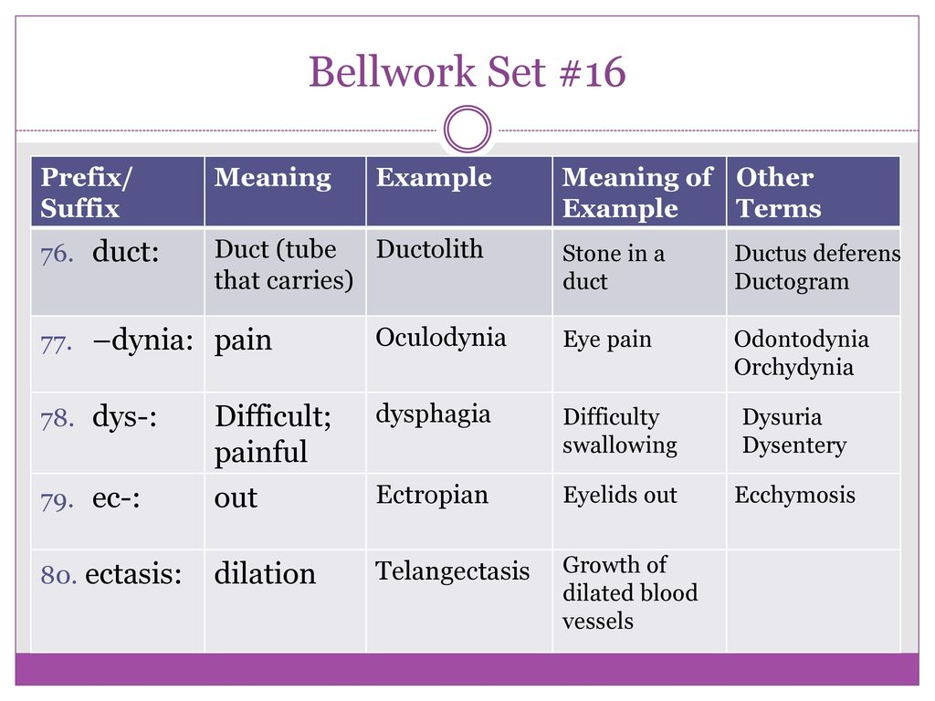 Medical Terminology: Root Words, Prefixes, and Suffixes 2nd 9