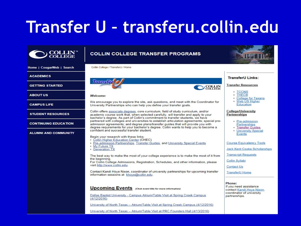 Transfer U – transferu.collin.edu