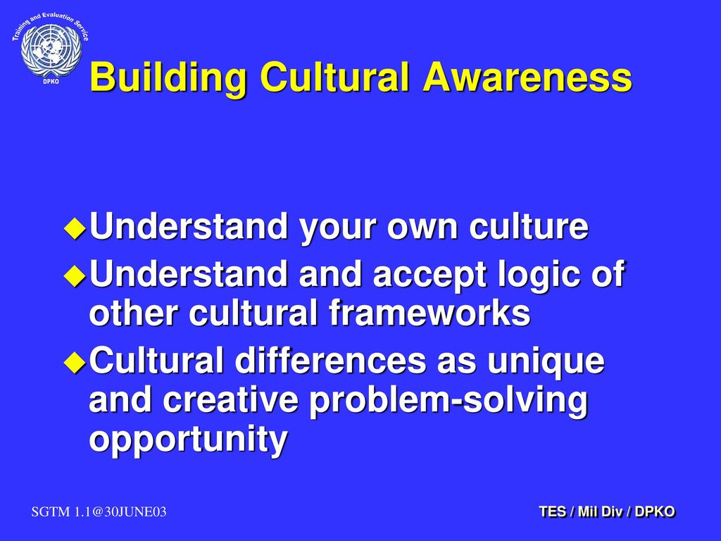 SGTM 5 B Attitudes & Behaviour “Cultural Awareness” - Ppt Download