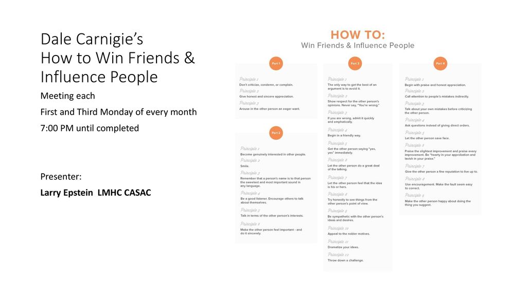Dale Carnigie’s How to Win Friends & Influence People