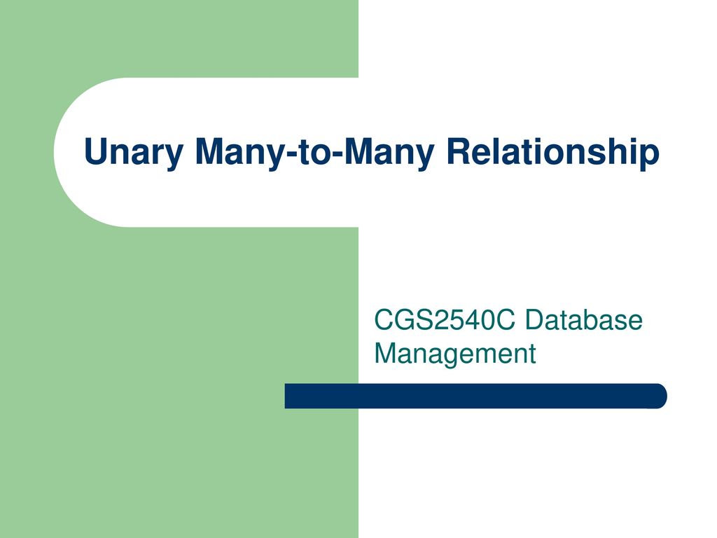 Unary Many-to-Many Relationship