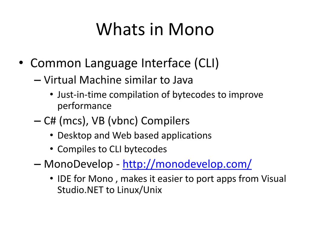 Mono cs422 dick steflik ppt download