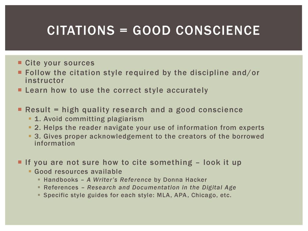 Appendix B Writing And Citing Across The Curriculum Ppt Download