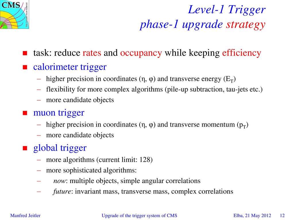 Level-1 Trigger phase-1 upgrade strategy