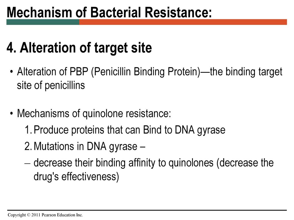 Mechanism of Bacterial Resistance: 4. Alteration of target site