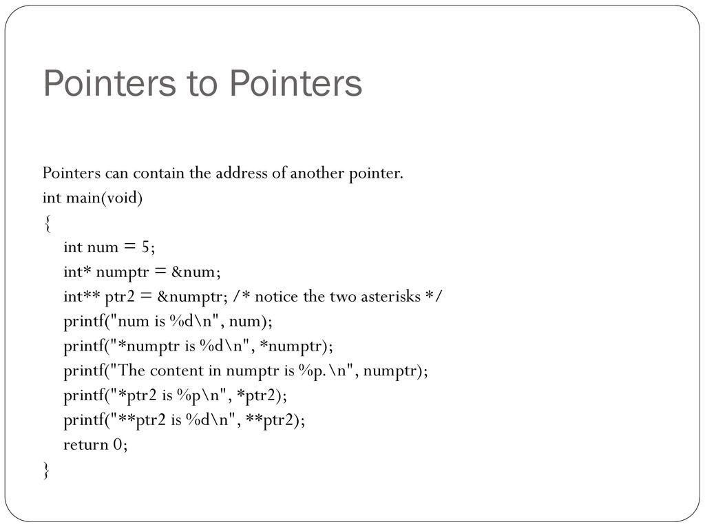 Functions and Pointers - ppt download