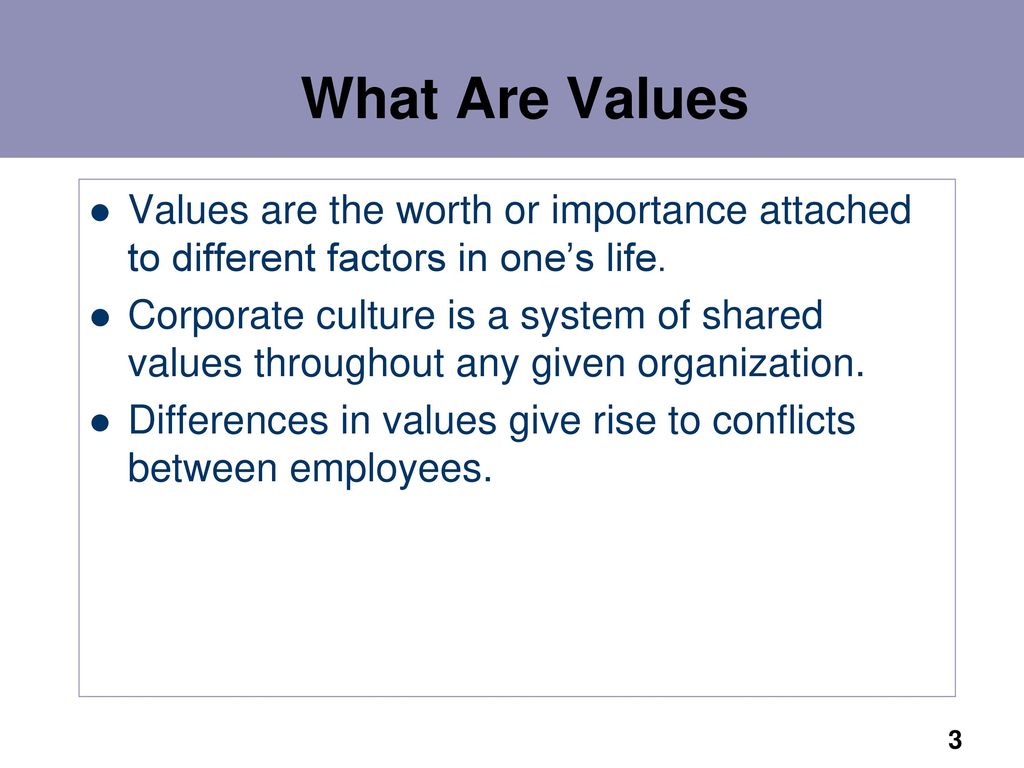 PERSONAL AND ORGANIZATIONAL VALUES - ppt download