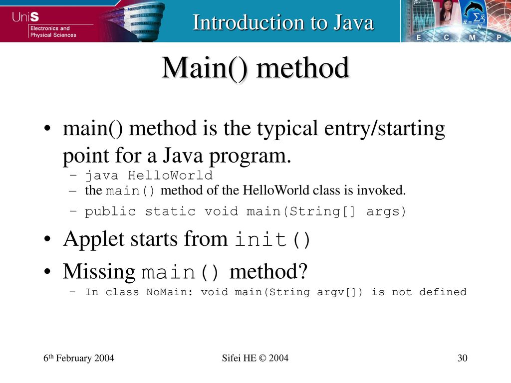 Introduction to Java for CS381, EE4.Web - ppt download