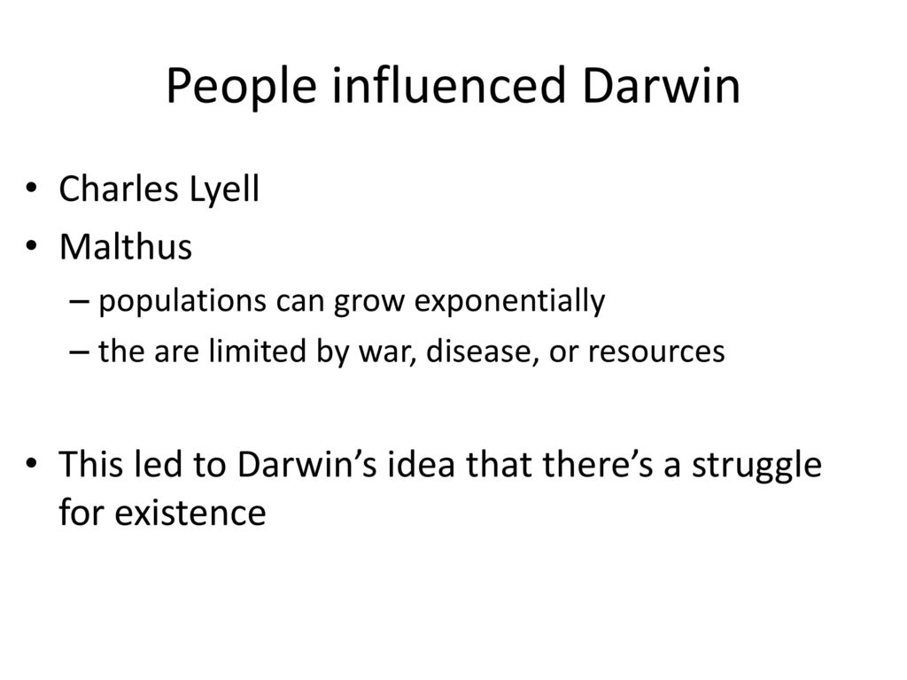 People influenced Darwin