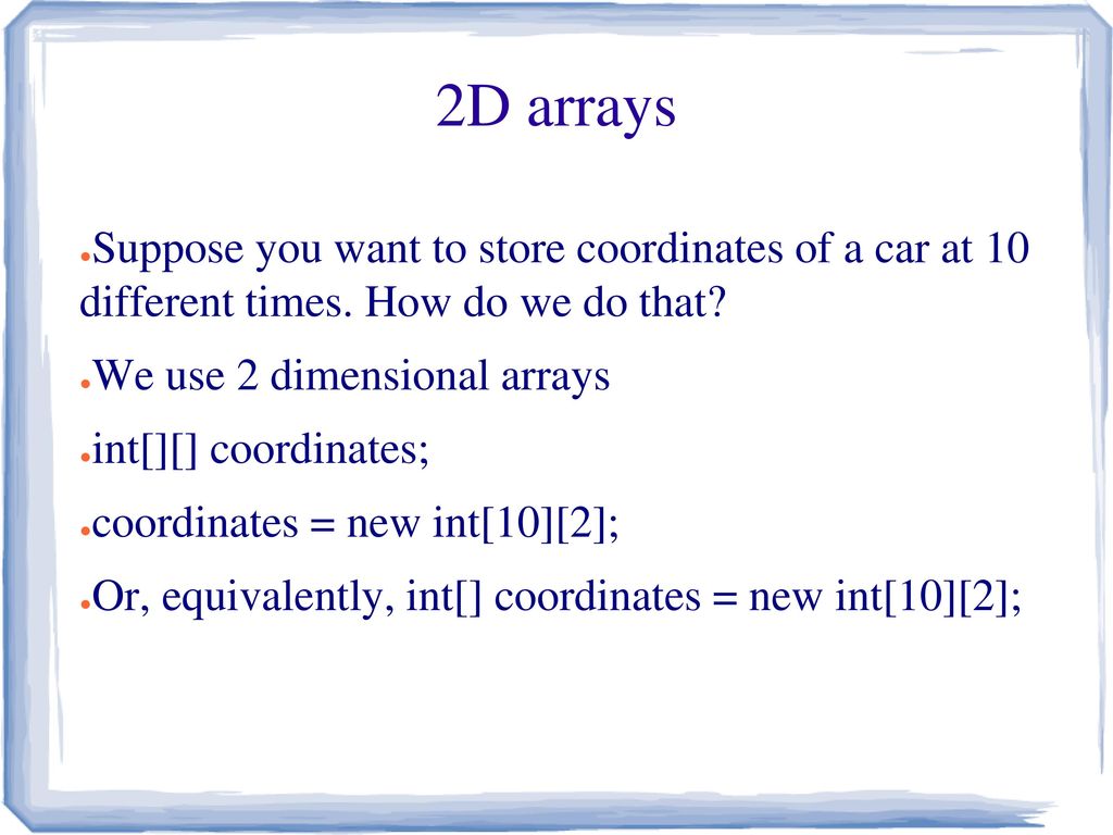 Arrays in 60 seconds err.. minutes - ppt download