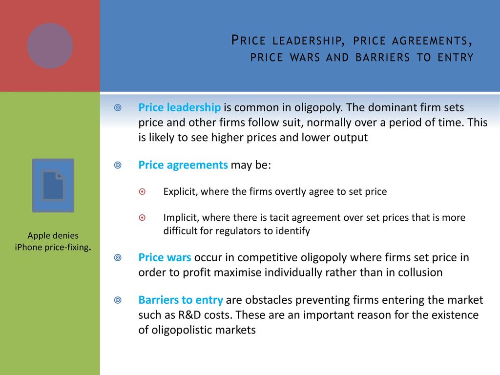 price leadership in oligopoly market