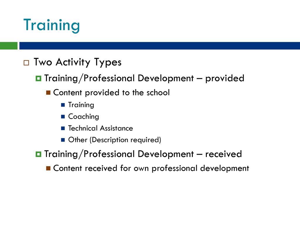 Training Two Activity Types