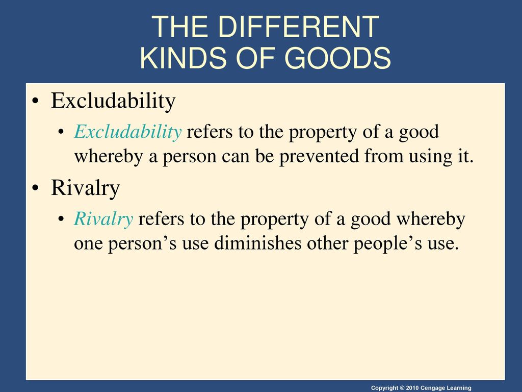 1. Types of goods based on rivalry and excludability. FLOSS is