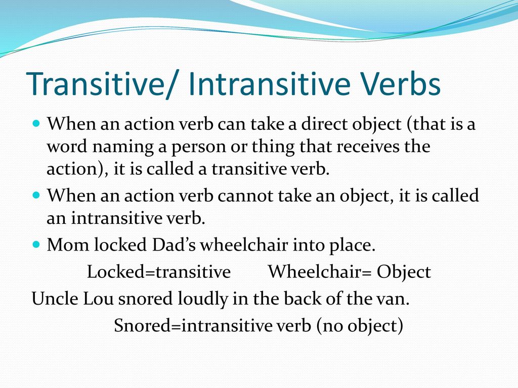 Verbs ELA 9 Grammar Lesson 2 - ppt download