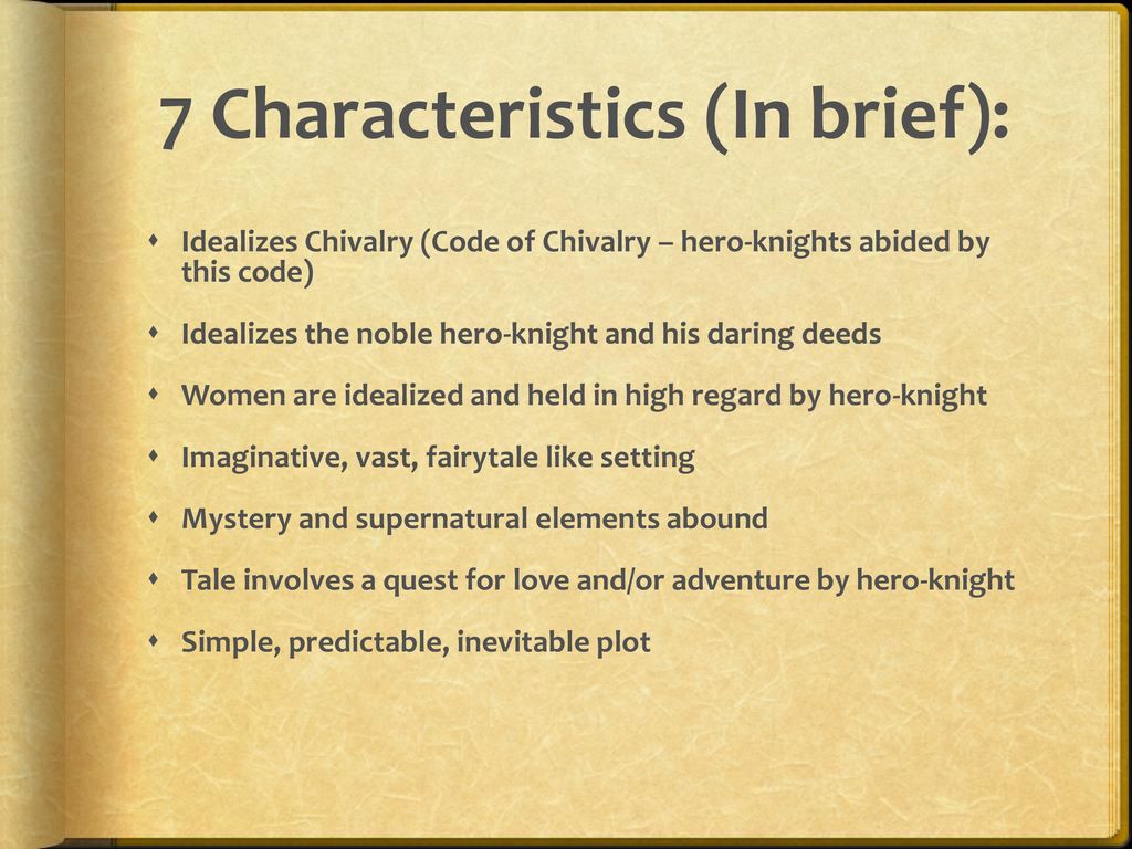 7 Characteristics (In brief):