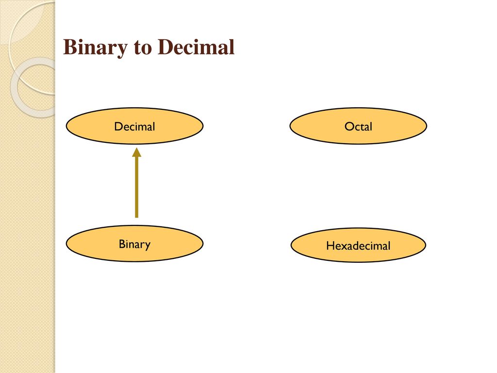 Binary to Decimal Decimal Octal Binary Hexadecimal