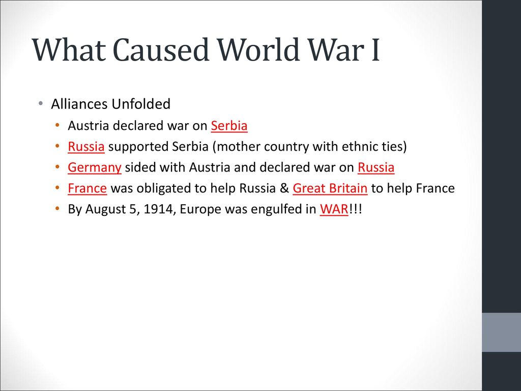 World War I: Causes of WWI - ppt download