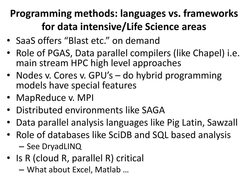 Geoffrey Fox, Shantenu Jha, Dan Katz, Judy Qiu, Jon Weissman - ppt download