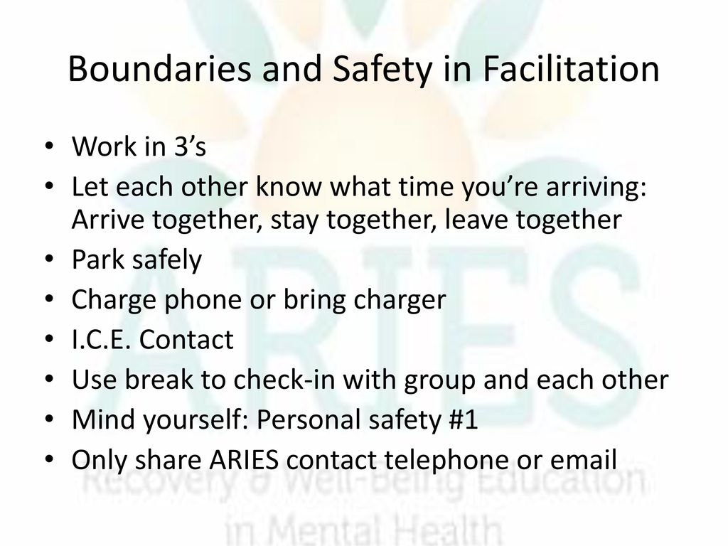 Boundaries and Safety in Facilitation