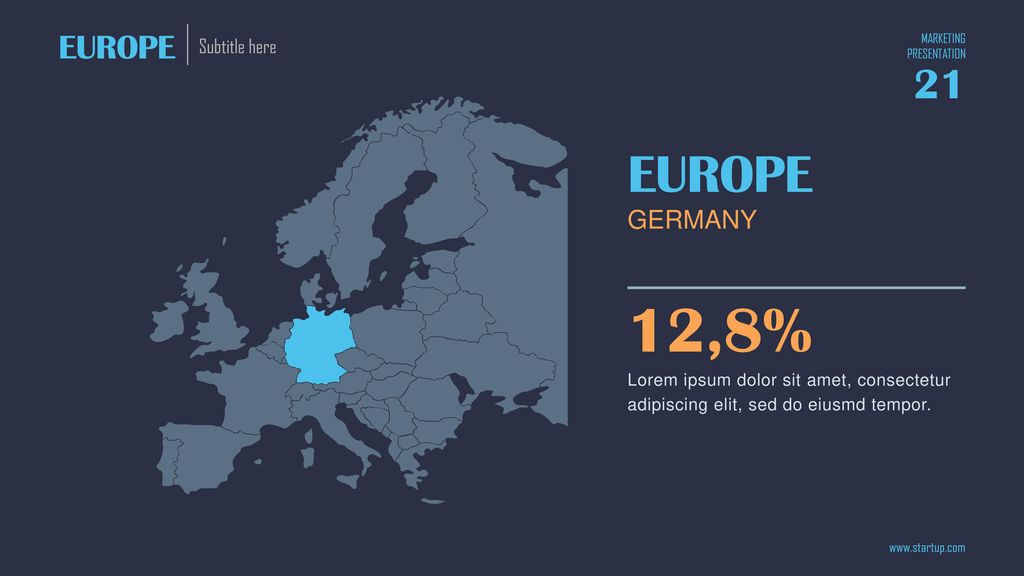 12,8% EUROPE EUROPE GERMANY Subtitle here