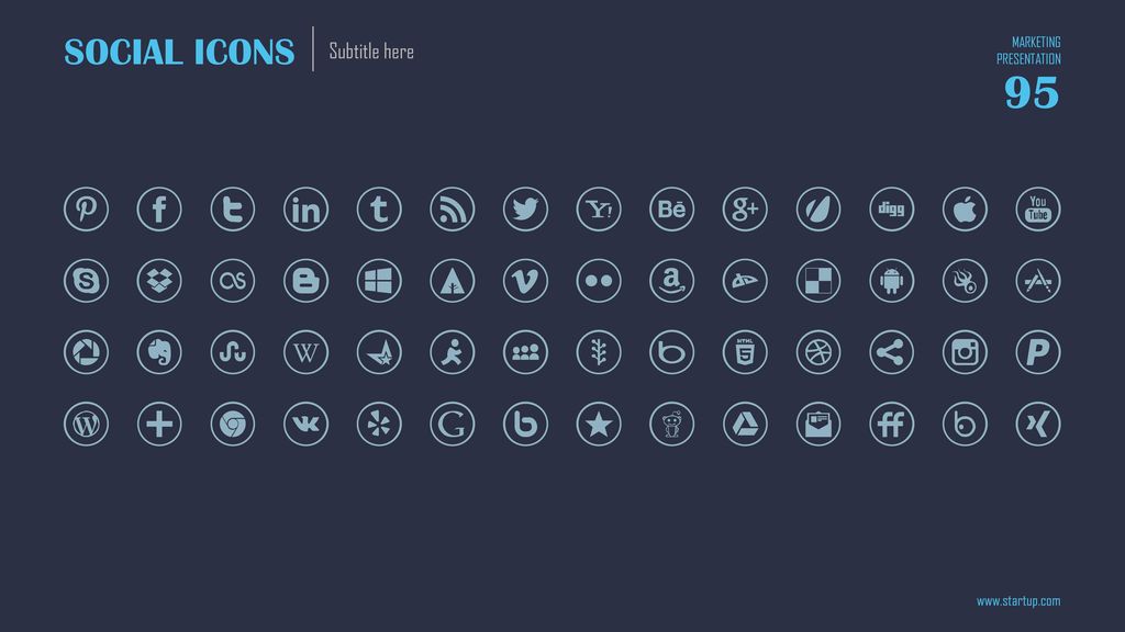 SOCIAL ICONS Subtitle here