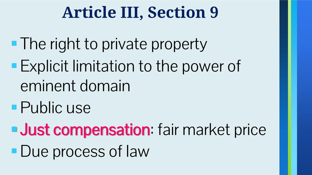 The right to private property