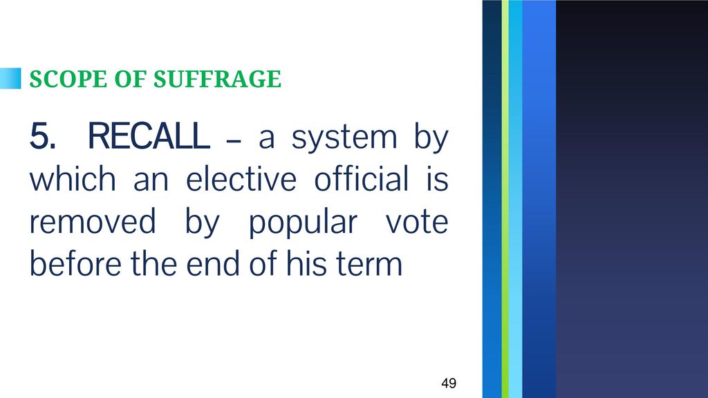 SCOPE OF SUFFRAGE 5.