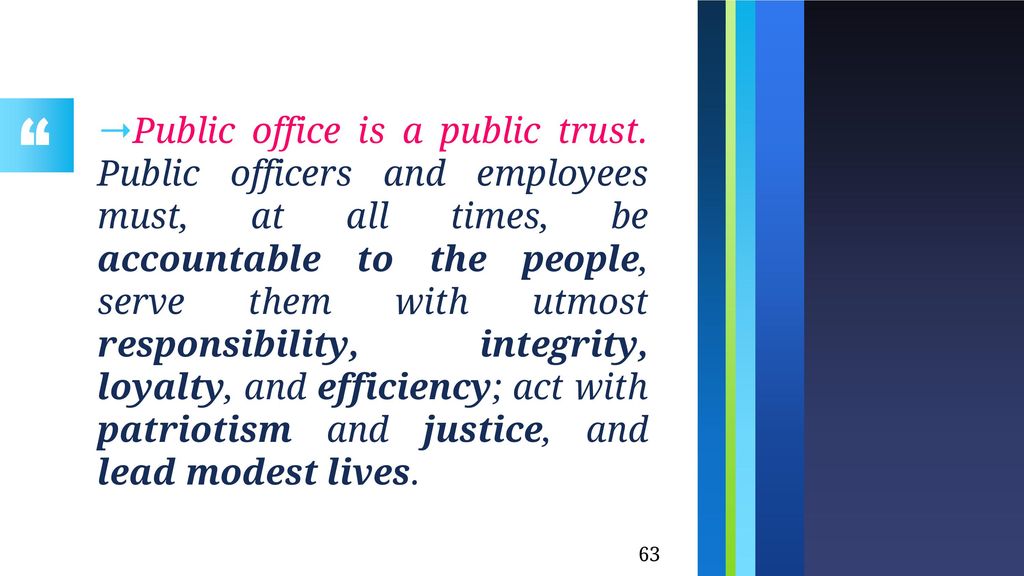 Public office is a public trust
