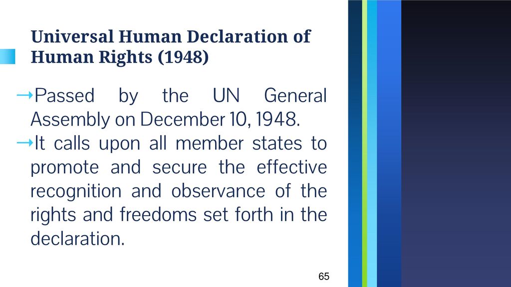 Universal Human Declaration of Human Rights (1948)