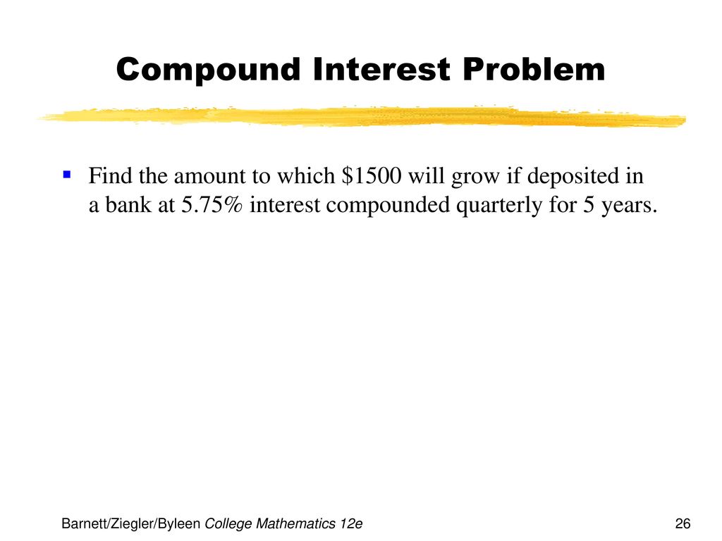 Compound Interest Problem