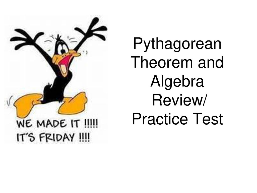 Pythagorean Theorem Practice Test
