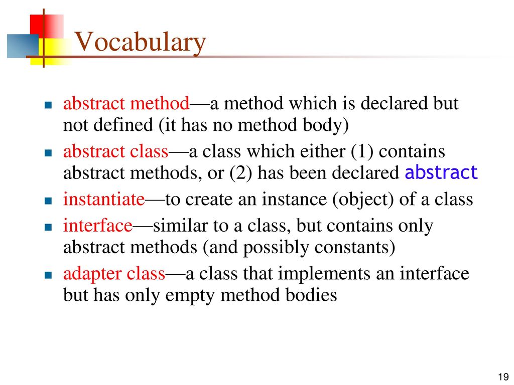 Abstract Classes And Interfaces Ppt Download