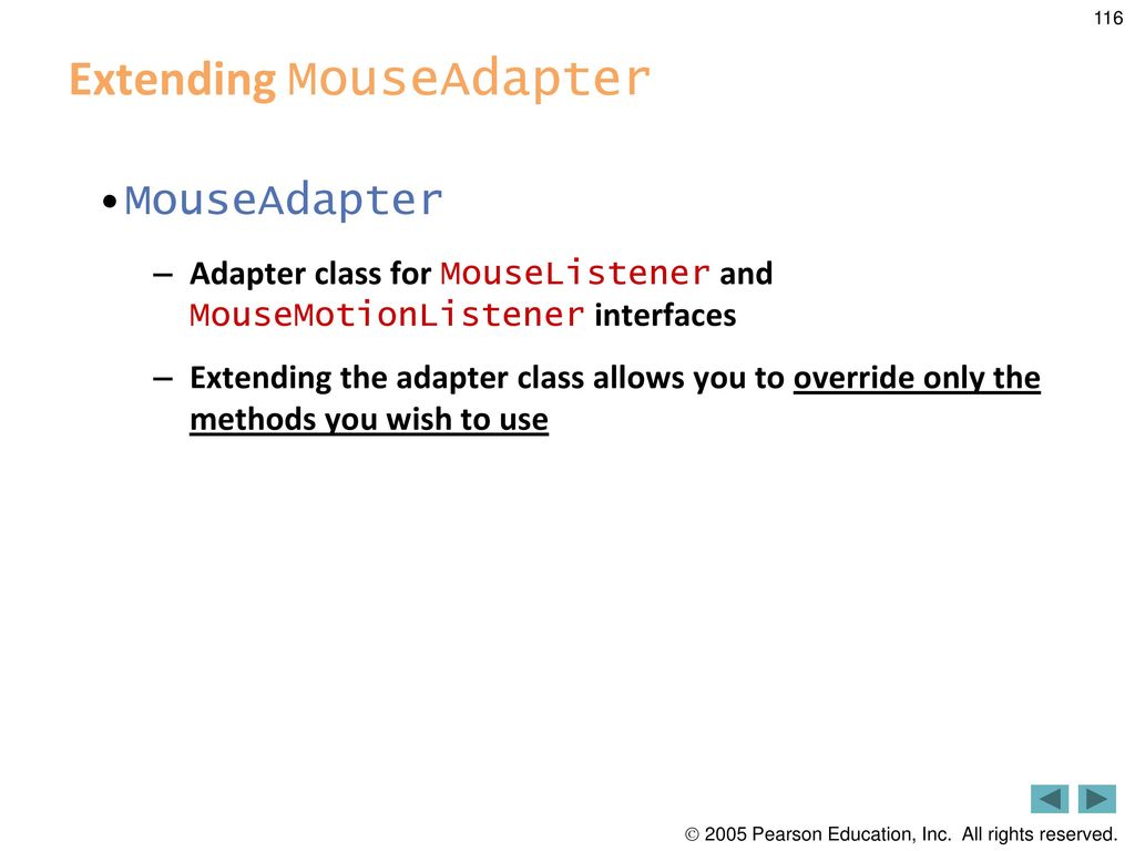 Extending MouseAdapter
