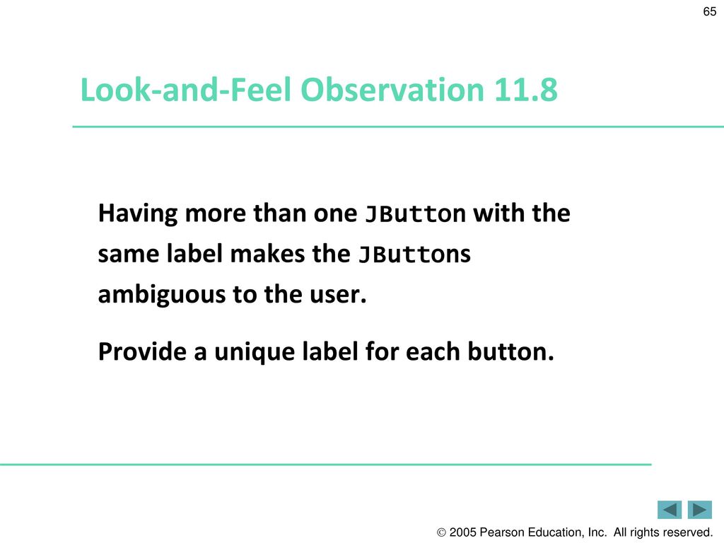 Look-and-Feel Observation 11.8