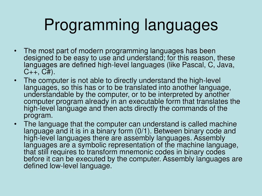 Programming languages - ppt download