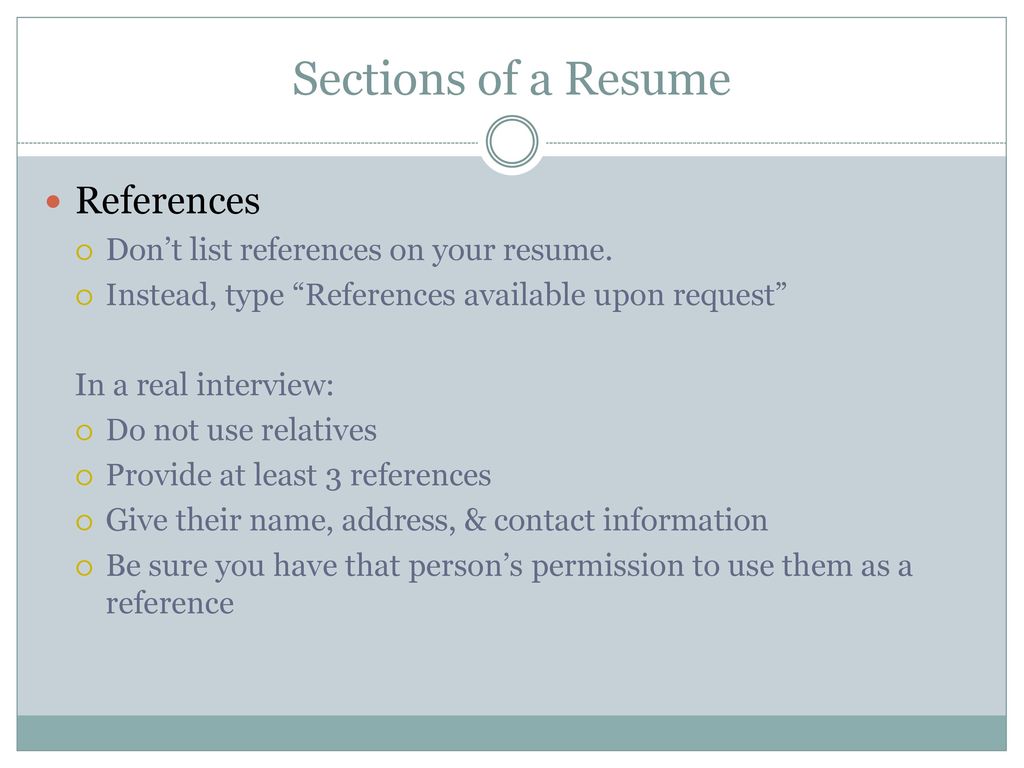 Resumes Ppt Download