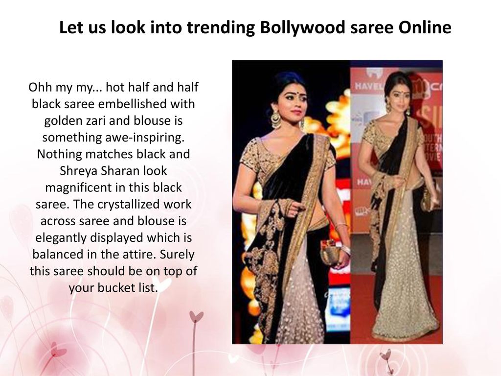 Let us look into trending Bollywood saree Online