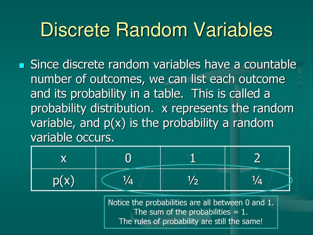 Discrete and Continuous Random Variables - ppt download