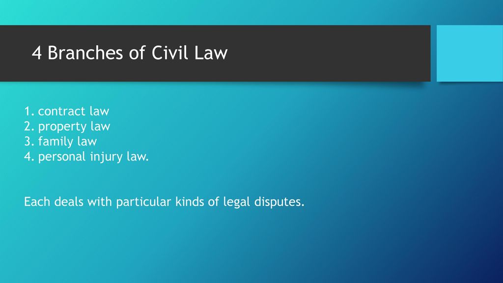four branches of civil law